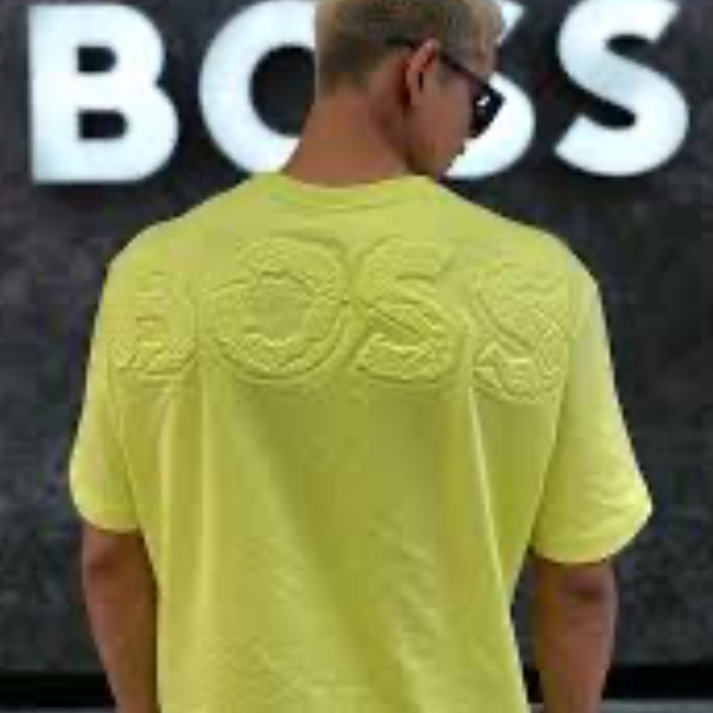 BOSS x AJBXNG Talboa AJ 2 Lime Green Luxury Cotton T- Shirt - Small